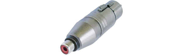 Neutrik Adapter, XLR 3p. Buchse-Cinchbuchse