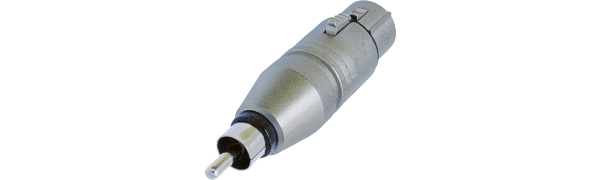 Neutrik Adapter, XLR 3p. Buchse-Cinchstecker