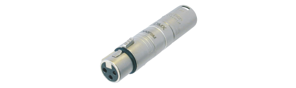 Neutrik Adapter, XLR 3p. female/XLR 5p. male