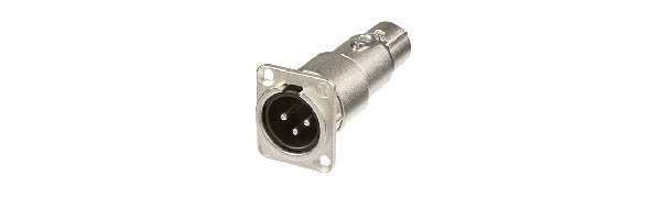Neutrik Adapter, XLR 3p. Einb.-Stecker-Buchse, D-Serie