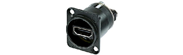 Neutrik HDMI-Einb.-Durchgangsverb., D-Serie,Goldkontakte, sw