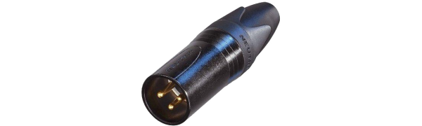 Neutrik XLR-3p.,Kabelstecker,Goldkte., schwarz