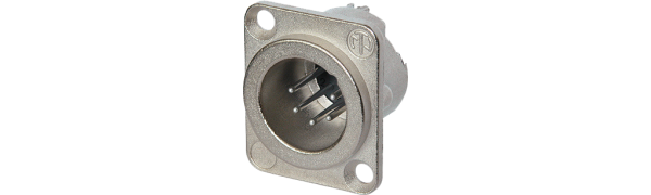 Neutrik XLR-6p.,Einbaustecker, D-Serie