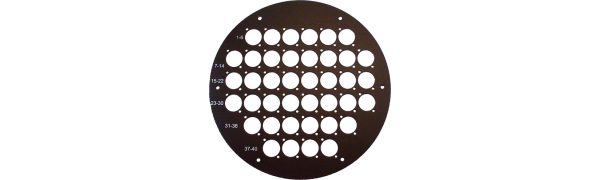 SBR40 Stageboxronde, 40 Bohrungen XLR-D-Serie, Metall, sw.