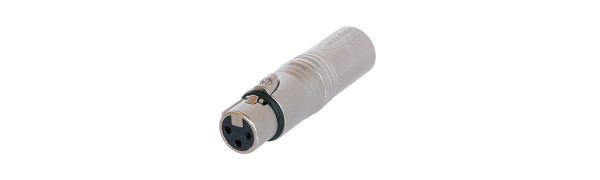 Neutrik Adapter, XLR-fem./male 3p., Verlängerg.