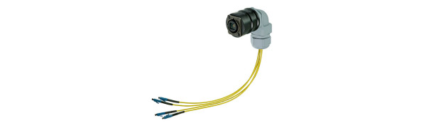 Neutrik opticalCON flexibler Adapter + Zugentlastung