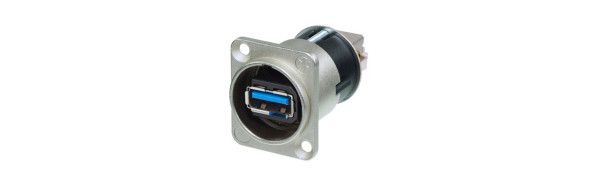 Neutrik USB-Einbau-Durchgangsverbinder, Nickel 3.0 D-Serie