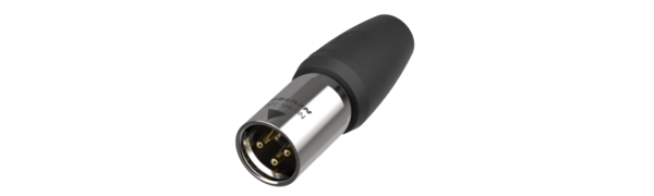 Neutrik XLR-3p.,Kabelstecker Goldkte.,schwarz, IP65/UL50E