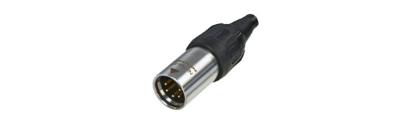 Neutrik XLR-5p.,Kabelstecker Goldkte.,schwarz, IP65/UL50E