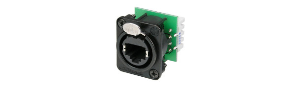 Neutrik RJ45-CAT5, Einb.-Buchse,Ethercon,D-Serie schwarz