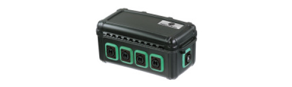 Neutrik opticalCON QUAD 4 Breakout Box, single mode APC, grün