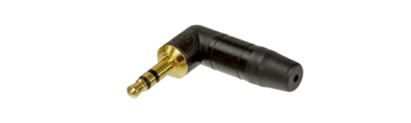 Neutrik Winkel-Miniklinkenstecker 3,5 mm, 3-pol. Goldkte. schwarz