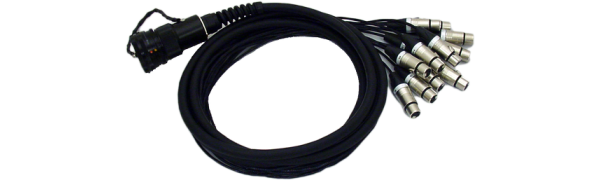 Spliss-Adapter, 12x XLR-fem., TL37 female, PUR, 2,5 m