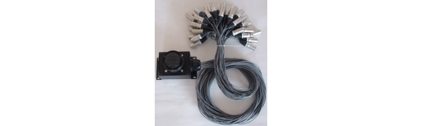 Installations-Adapter, 12x XLR-male, TL37 Einb.-St.-male o. Ü., 0,6 m