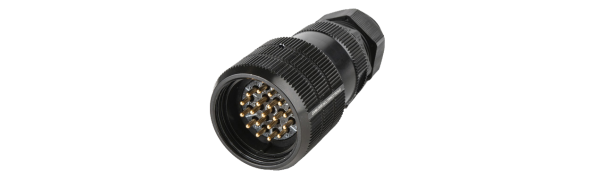 PACOM Kabelstecker 19p., mit Ü.-Mutter, M40