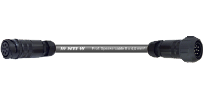MTI Speakercore, 8x 4,0 mm² Rigging, PACOM 8pol. fem. o.Ü./male m.Ü., 0,5 m