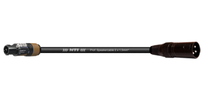 MTI Speakercable, 2x1,5mm², Speakon/XLR-male