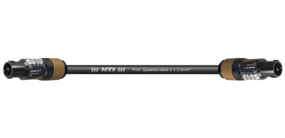 MTI Speakercable, 2x2,5mm² O.F.C., Speakon, schwarz