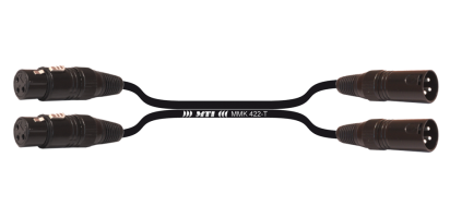 MTI Twinline, 2x XLR-fem./male, 3p.
