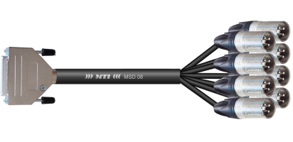 MTI First Class Analog-Loom, D-Sub-fem.25p./XLR-male 3p. 8 Ch.