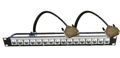 MTI Prof.1 HE-19'' I/O-Panel, XLR fem. 3p. Einbbu., 2x Sub-D 25p., 0,5 m