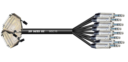 Breakout-Loom, MTI/Neutrik 8x Klinke 3p./2x Sub-D 25p.(Send/Return), 2,0 m