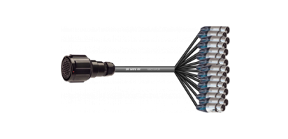 Spliss-Adapter, 16x Neutrik XLR-female, TL54 fem. mit Ü-Mutter, PUR, 2,5 m