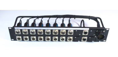 MTI Patchpanel 25pol. male/ XLR fem./male-8/8-1/1 Cat.7-PUR-parallel