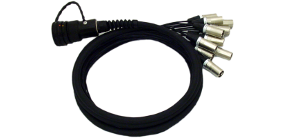 DMX-Spliss-Adapter,TL37 male 12x XLR 5pol.male, PUR, 2,5 m