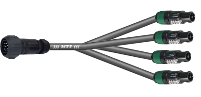 d&b/MTI LS-Breakout-Adapter PACOM 8pol. male mit Ü./4x Speakon 4pol., 1,0 m
