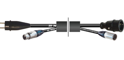 MTI Prof.1x DMX-Kombi-Core, 1x Strom-St./Bu. XLR-fem.5p., XLR-male 5p., 60,0 m