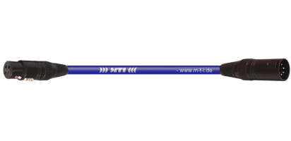 MTI DMX-Adapter, XLR-fem. 3p./male 5p., blau