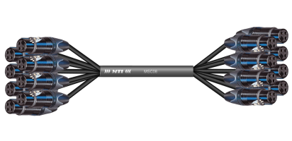 MTI Analog-Loom, XLR-fem./fem. 3p., sw. 8Ch., 4,0 m