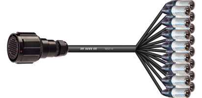 Spliss-Adapter, 16x Neutrik XLR-male, TL54 fem. mit Ü-Mutter, 3,0 m