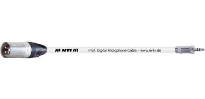 MTI Digital Micro-Cable, XLR-male 3p./Mini-Kl. 3p., 1,0 m weiß
