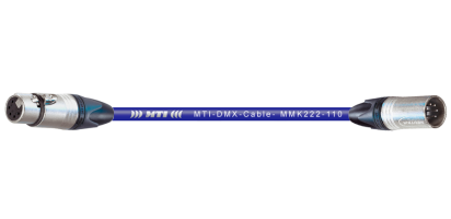 MTI Prof. DMX-Cable, XLR-fem./male 5p., blau, 3,0 m