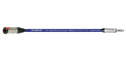 MTI Digital Micro-Cable, Kl.-Buchse/Klinke 3p. blau, 3,0 m