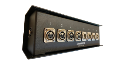 MTI ETHERNET/DMX-Splitbox 2x Neutrik CAT7 / 4x XLR-3p. fem./4x male, Link Out