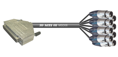 MTI Digital-Loom, D-Sub-male 37p./8x XLR3pol. female., DiGiCo, 0,6 m