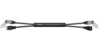 MTI HybridCore, CAT7-RJ45/Schuko-Stecker/-Kupplg. Gummi, 3x 1,5 mm², 20,0 m 