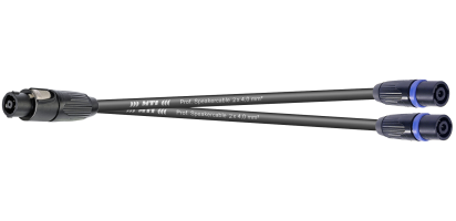 MTI LS-Breakout, 4x 2x4,0mm², Speakon, 1x 8p.male Metall sw./4x fem., 0,5 m