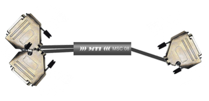 MTI Analog-Loom,1x auf 2x D-Sub 25p. male, 8Ch., breakout