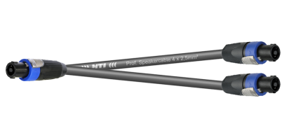 MTI LS-Y-Kanalsplit, 2x 4x2,5mm²,1x Speakon Metall, 2x 4p. male, 1,0 m