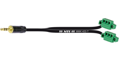 Breakout-Cable, Neutrik Mini-Kl. 3p./2x Euroblock 3p., sw. 1,0 m