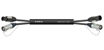 MTI CAT7 AWG26/7, 2x EtherCon/ PowerCon True1-TOP fem./male VG 3x 1,5 mm², 3,0 m