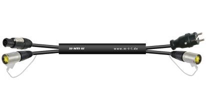 MTI CAT7 AWG26/7, 2x Neutrik Ethercon/1x True1-TOP/Schuko-Stecker Vollgummi 3x 1,5 mm²