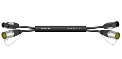 MTI CAT7 AWG26/7, 2x Neutrik Ethercon/1x True1-TOP fem./male, 3x 1,5 mm², 2,0 m