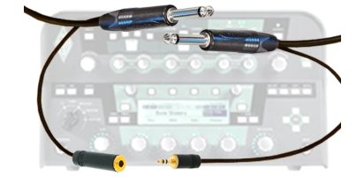 MTI Instr.-Cable, mit Direkt-Kopfhörer-Signal, 2x Klinke 2pol., Minikl.-Stecker/Buchse, 5,0 m