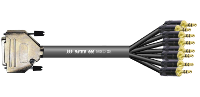 MTI Digital-Loom, D-Sub-male 25p./8x Mini-Klinken 3pol., TDAE, 7,0 m