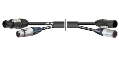 MTI Prof. DMX-Kombi-Core 1x Powercon TRUE1-IN/OUT XLR-fem./male 5pol., 0,5 m